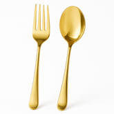 Elegant Gold Spoon and Fork Set